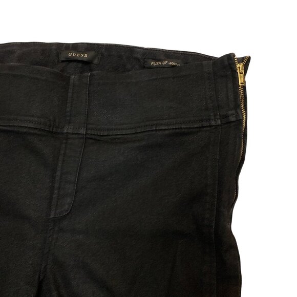 Guess Womens Black Jeans Side Zipper Lift Up Detail Waist 32' - Picture 6 of 12